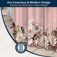 thumbnail image 6 of LVRLVR 1/4 Sparkling Blue Glitter & Floral Fabric Shower Curtain Rug Set - Bath Mat Bathroom Decoration,Pink, 70.8" × 70.8", 6 of 8