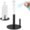 thumbnail image 1 of Paper Towel Holder with Spray Bottle, Stainless Steel Countertop Paper Towel Holder, One-Handed Operation Kitchen Paper Towels Holde(Black), 1 of 5