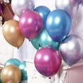 thumbnail image 4 of 10-100 piezas de globo de metal dorado plateado cromado globo decoración de boda blanco negro macarrón suministros para fiesta de cumpleaños 10 12 pulgadas, 4 of 5