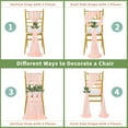 thumbnail image 6 of Blush Chair Sashes Wedding: 36 Pieces Long Sheer Wedding Aisle Chair Decorations Tulle ChairCovers with Artificial Eucalyptus, 6 of 13