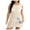 Beige, variant on DAFEI Women's Linen Swimsuit Beach Cover Up Short Sleeve Cover Ups for Swimwear Bathing Suit Coverups