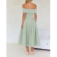thumbnail image 4 of Vestido de cóctel ZESICA con hombros descubiertos y manga corta para mujer, 4 of 7