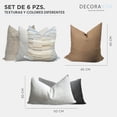 thumbnail image 3 of Set x6 Cojines Decorativos Sala Almohadas Decoracion Hogar, 3 of 7