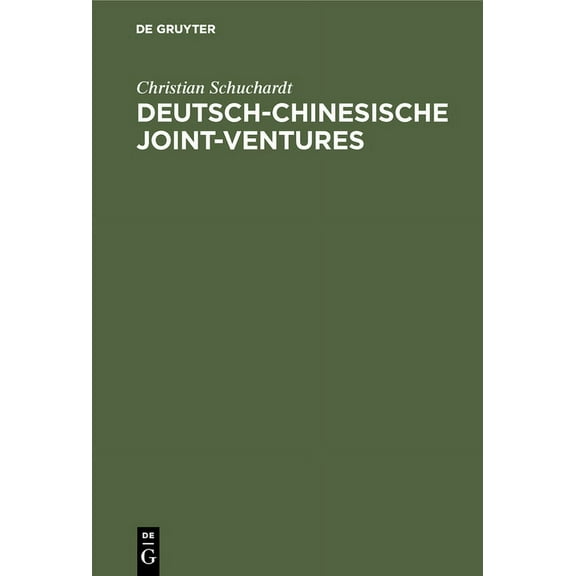 Deutsch-chinesische Joint-ventures, (Hardcover)