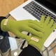 thumbnail image 3 of Guantes de lana tejidos para mujer, de invierno, resistentes al frío, con forro polar grueso, color caramelo, para ciclismo, pantalla táctil, dedos expuestos, cinco dedos, 3 of 5