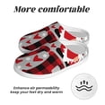 thumbnail image 6 of Goofa Buffalo Plaid Love And Gnome Print Womens Mens Cotton Lightweight House Slippers , Washable Home Slippers,Indoor Comfy Bedroom Cozy Slippers-35/36, 6 of 7