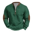 thumbnail image 2 of Sookity Mens Polos Sweatshirt Half Zip Up Long Sleeve Shirts Color Block Comfy Business Shirts Big and Tall Dress Shirt Casual Comfy Pullover Tops Green,XXXXXL, 2 of 6