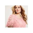 thumbnail image 4 of June & Vie Women's Plus Size Square-Neck Lace Dress, 4 of 5