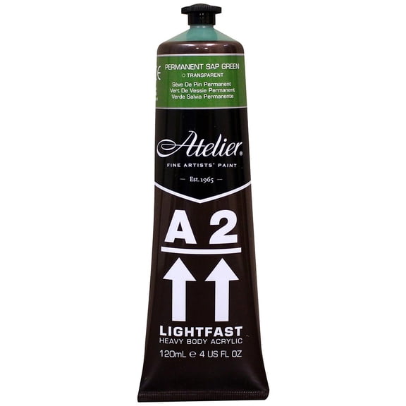 A>2 Chroma Lightfast Heavy Body Acrylic - Permanent Sap Green