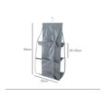 thumbnail image 2 of 6 Pocket Hanging Tote Wallet Bag Organizer Organizer Storage Rack Storage Wardrobe Closet Hanger 1 pcs pink, 2 of 5