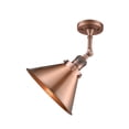 thumbnail image 2 of Innovations Lighting 201F-BAB-M10-BK Briarcliff 1 Light 10" Wide Semi-Flush Ceiling, 2 of 4