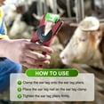 thumbnail image 4 of 100-Pack Cattle Ear Tags 001-100 Number, Plastic Round Livestock Ear Tags for Cows/Sheep/Cattle/Pig [Green], 4 of 6