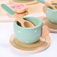 thumbnail image 3 of Juego de té de madera de 15 piezas para niñas pequeñas, juguetes de madera, juego de té para niños pequeños, accesorios de cocina, juego de comida para fiesta de té para niños, 3 of 5