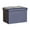 Blue, variant on Siruishop Folding Storage Ottoman Bench Bars Books Blankets Shoes Store Footrest Stool Black