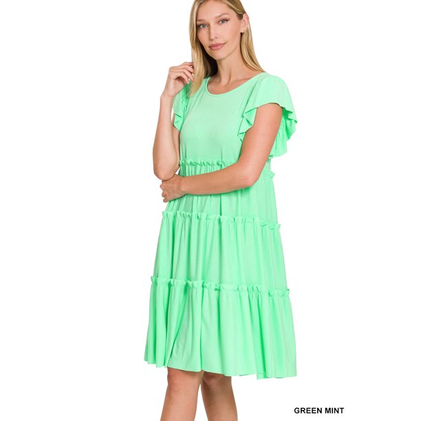 Zenana tiered midi dress Clearance