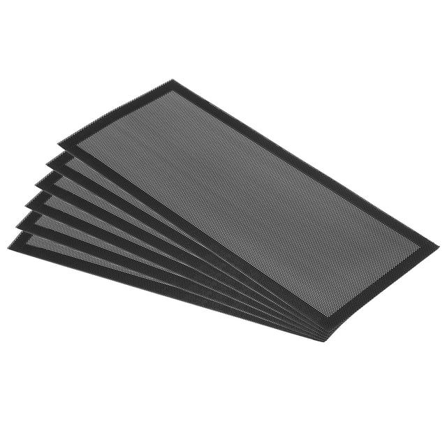 Uxcell 4"x8" Cubierta Magnética para Ventilación Paquete de 6 Cubiertas de Registros de Aire de Suelo y Pared Malla Negra 5.5 in X 12 in Negra 6pcs