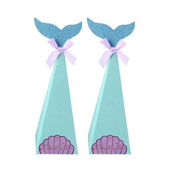 FRCOLOR 20pcs New Mermaid Candy Box Wedding Birthday Party Decorations Supplies Kids Favor Paper Gift Sweet Case