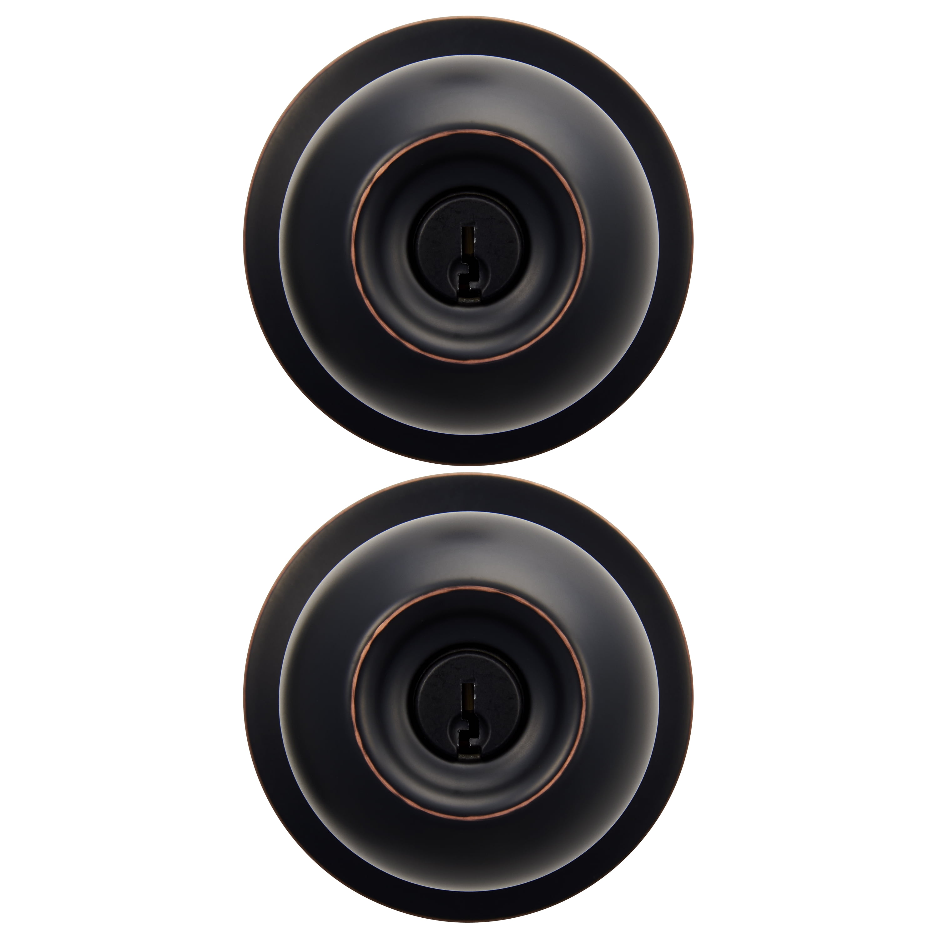 Hyper Tough Keyed Entry Ball Style Doorknob, Oil-Rubbed Bronze Finish, Twin Pack