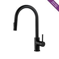 Blossom Single Handle Pull Down Kitchen Faucet, Matte Black – Solid Brass Body, Dual-Function Sprayer, Model F01-206