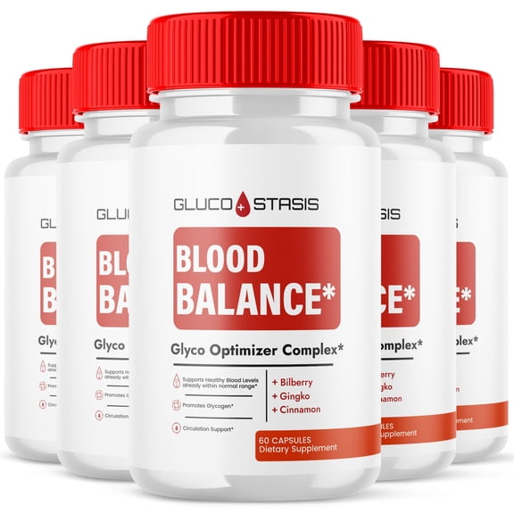 Gluco Stasis Blood Balance Support Pills Advanced Formula Vitamin Supplement GlucoStasis 300 Capsules