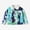 Green, variant on Zpanxa Girls Jean Jacket Kids Tie Dye Sherpa Lined Distressed Denim Jacket Girls Lapel Button Down Casual Jean Coat