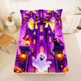 thumbnail image 5 of Manfei Cartoon Halloween Bed Sheets,Magic Witch Pattern Full Size Sheets,4 Pieces,1 Flat Sheet,1 Fitted Sheet and 2 Pillowcases, 5 of 6
