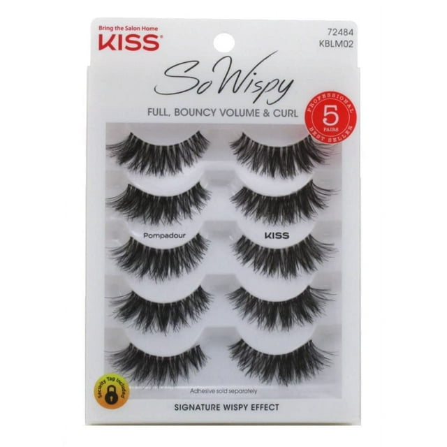 Pestañas Postizas KISS So Wispy Pompadour 5 Pares (Paquete de 3)
