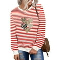 thumbnail image 6 of YueHuiYing Fashion Women‘s Casual Long Sleeve Printing Round Neck Loose T-Shirt Blouse Hoodless Sweatshirts Top, 6 of 6