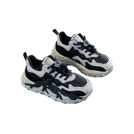 

Gomelly Kids Running Shoe Breathable Athletic Shoes Sport Sneakers Lightweight Trainers Boys Girls Children Black 10C