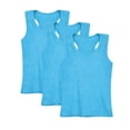 thumbnail image 3 of RotHome Girls Athletic Tank Tops Sleeveless Racerback Workout Shirts Moisture Wicking Quick Dry Flexible Undershirts for Dance Gymnastics 3 Pieces, 3 of 9