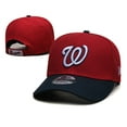 thumbnail image 1 of Washington Nationals Red and Navy Blue Adjustable Unisex Hat With Eye - Catching Team "W" Logo, 1 of 53