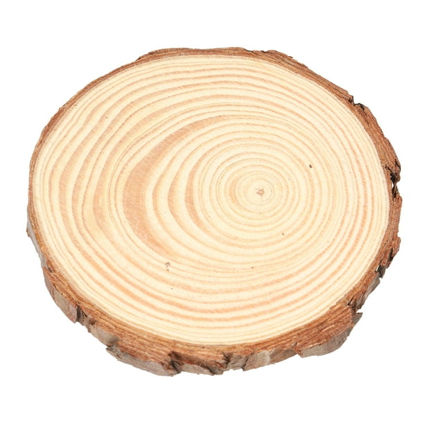 Rodajas de madera natural, troncos redondos de pino, manualidades, pintura, bodas, festivales, decoración, n.° 4, 9-10 cm