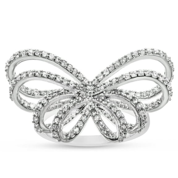 SuperJeweler Nearly 1/2 Carat Diamond Bow Cocktail Ring For Women