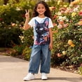 thumbnail image 4 of Lanbubble Girls Short Sleeve Graphic T-Shirt Fashion Cat Tee, Sizes 7-12, 4 of 6