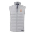 thumbnail image 2 of Men's Cutter & Buck Gray Texas Longhorns SEC Evoke Hybrid Eco Softshell Recycled Full-Zip Vest, 2 of 3
