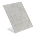 thumbnail image 1 of L-shape Stand Velvet Board Earring Dangle Stud Holder Earring Jewelry Display Display Pad Gray, 1 of 9