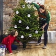 thumbnail image 1 of ¡No Te Lo Pierdas!, Adornos navideños de 6 cm, 12 piezas, bolas navideñas galvanizadas, juego de adornos navideños colgantes para árbol de Navidad Akmoler, 1 of 9