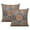 Burnt Orange Blue, variant on Burnt Orange Blue Carpet Pattern Farmhouse Cushion Throw Pillow Covers 16"x16", Set Of 2, Linen Study Sofa Cushion Cover Indoor Living Room Home Decor