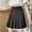 W-Black, variant on Womens Girl High Waisted Pleated Tennis Skirt School A-Line Skater Skirts with Lining Shorts for Gym White