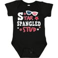 thumbnail image 3 of Inktastic Star Spangled Stud with Sunglasses and Stars Boys Baby Bodysuit, 3 of 5
