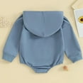 thumbnail image 4 of KyCheLot Baby Boys Girls Sweatshirt Romper Cute Hooded Long Sleeve Cotton Snap Bottom Newborn Comfort Sweatshirts 0-2 Years, 4 of 7
