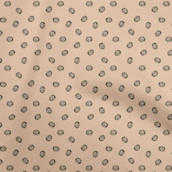 oneOone Cotton Jersey Peach Fabric Minimal Food Fabric For Sewing Printed Craft Fabric By The Yard 58 Inch Wide