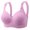 19# (Purple), variant on Push Up Bras for Older Women No Underwire Plus Size Wide Strap Wireless Bra Everyday Full Coverage Bras (Light pink)