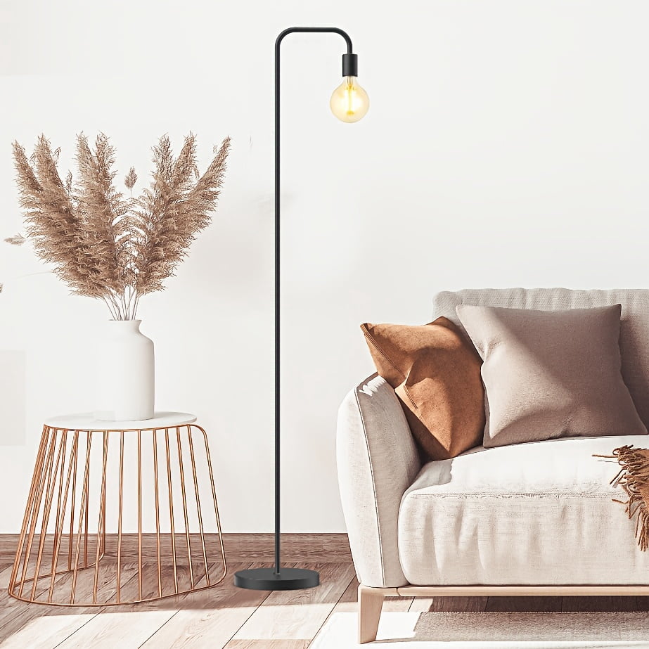 Industrial Standing Arched Floor Lamp And Bulb Included, For Living Room And Bedroom