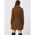 thumbnail image 4 of Abrigo de invierno Allegra K Cuello Solapa Marrón M, 4 of 6