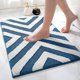 thumbnail image 1 of Bath Mat 40 x 60 cm, Non Slip Bathroom Mat Soft and Water Absorbent Bath Rug, Machine Washable Durable Floor Mat, Blue, 1 of 4