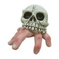 thumbnail image 1 of Halloween Ornament Realistic Resin Skull Finger Shell Desk Decorations, 1 of 8