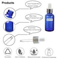 thumbnail image 3 of 10 Pack Blue Glass Dropper Bottle with 1 Funnels & 1 Dropper & 14pcs/sheet small bottle stickers 10ml Glass Bottles for Essential Oils, Liquids - Leakproof Bottles, 3 of 6