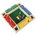 thumbnail image 1 of 4 Player Shut the Box Set Interactive Shut the Box Dice Game with Digital Numbers Non-Burr Four-Sided Flop Games Toy, 1 of 8