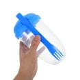 thumbnail image 4 of RENACLIPY Blue Breakfast Salad Shaker Cup Portable for Meals PP Plastic, 4 of 7
